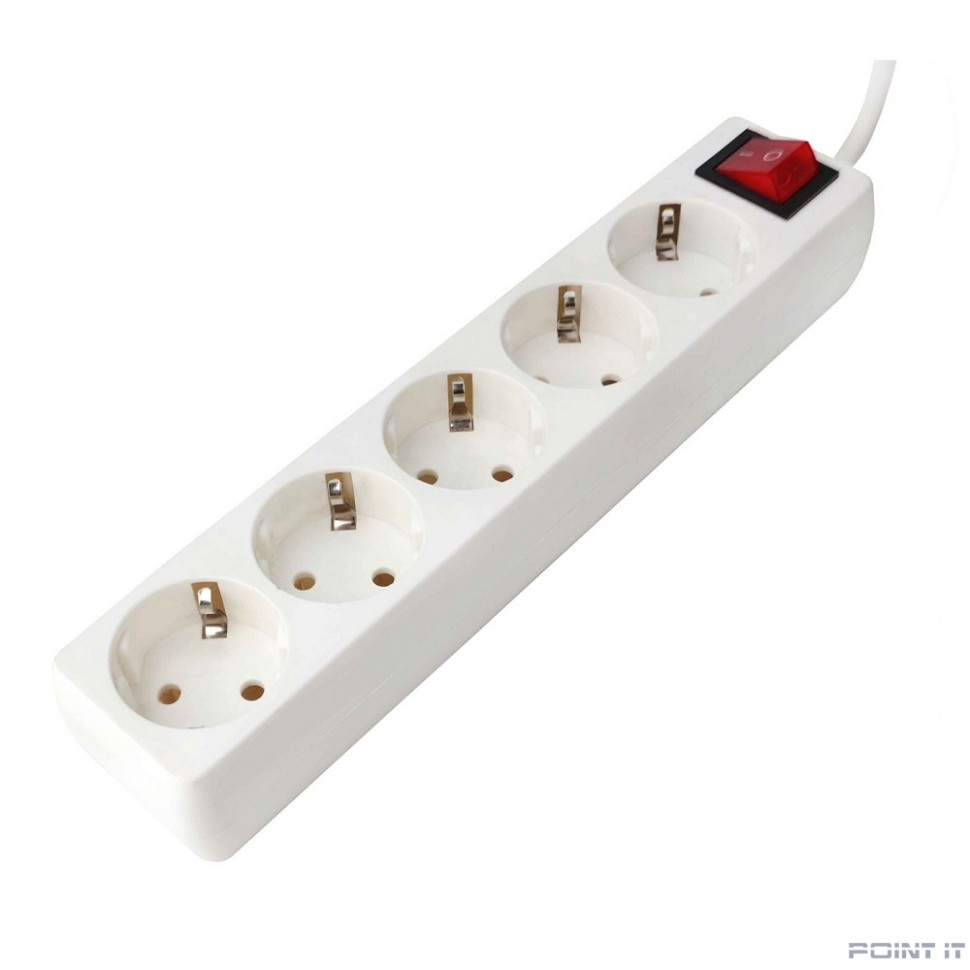Гарнизон Удлинитель ELB-G5-W-7, 5р, 16А, 7м, с выкл. и заземлением, ур.защиты 1, белый, пакет (21225)