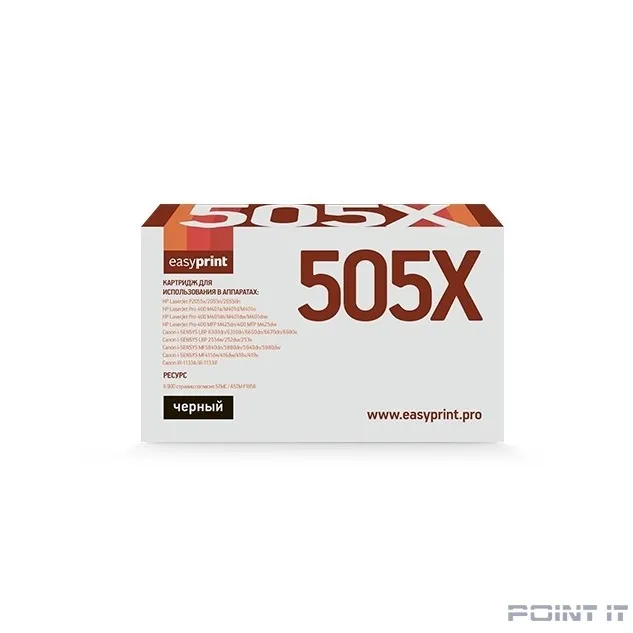 EasyPrint CE505X/280X/719H/C-EXV40 Картридж LH-505X U для HP LJ P2055/M401/M425/Canon LBP251/6300/MF411/416/5840/5940 (6900 стр.) с чипом
