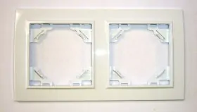 Рамка Technolink Electric 2-постовая, пластик, IP20, цвет белый РАСПРОДАЖА
