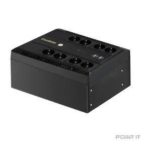 Exegate EX295011RUS ИБП ExeGate NEO NNB-650.LED.AVR.8SH.CH &lt;650VA/390W, LED, AVR, 8*Schuko, 4*USB-порта для зарядки, Black&gt;