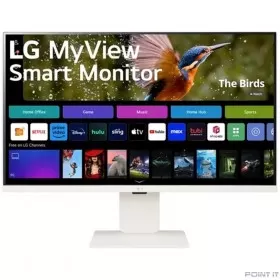 Монитор LCD LG 31.5&quot; 32SR83U-W Smart Monitor {IPS 3840x2160 60Hz 400cd 16:9 5ms 178/178 2x5W USB-C 2xHDMI USB VESA HAS, webOS}