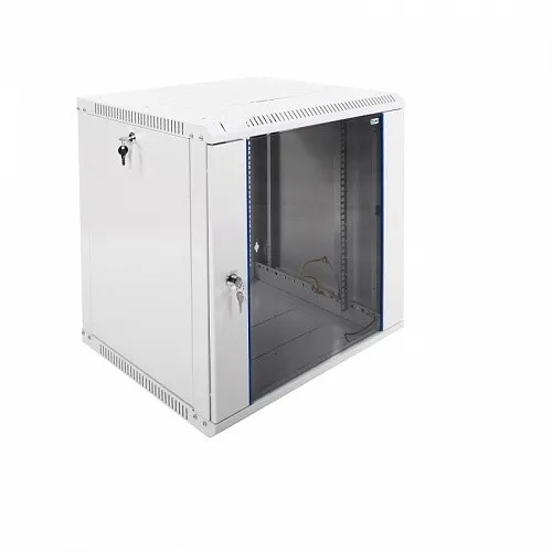 Шкаф телекоммуникационный настенный разборный ЭКОНОМ 15U (600x650) дверь стекло