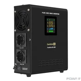 Exegate EX295995RUS ИБП (инвертор, синус, для котла) настенный ExeGate FineSine SX-500.LCD.AVR.2SH &lt;500VA/300W, чистая синусоида, цветной LCD-дисплей, AVR, 2*Schuko, линейно-интерактивный, внешняя бат