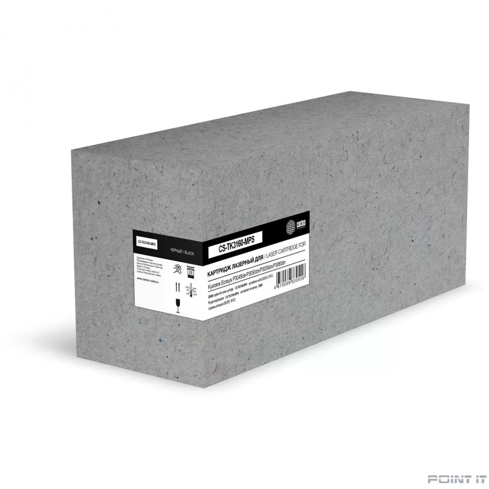 Картридж лазерный Cactus CS-TK3160-MPS TK-3160 черный (25000стр.) для Kyocera Ecosys P3045dn/P3050dn/P3055dn/P3060dn