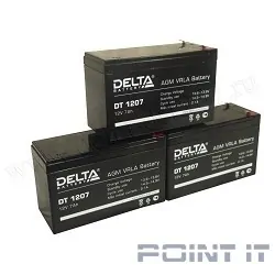 Delta DT 1207 (7 А\ч, 12В) свинцово- кислотный аккумулятор