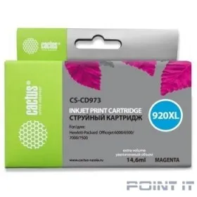 Cactus CD973AE Картридж №920XL для HP DJ 6000/6500/7000/7500, пурпурный