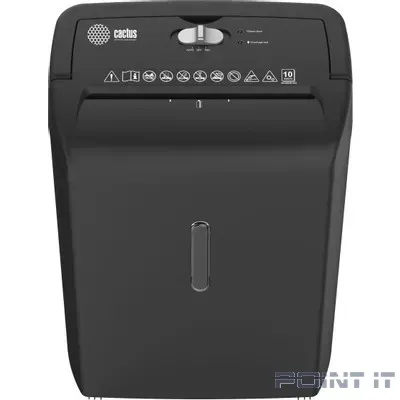 Шредер Cactus CS-SH-10-21-5X18 (секр.P-4) перекрестный 10лист. 21лтр. скрепки скобы пл.карты