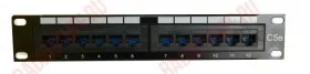 Патч-панель UTP, 10&quot;, 12 портов RJ45, cat.5е, 1U, Dual Type, Netko СКС, &quot;J&quot;