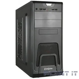 Exegate EX278391RUS Корпус Miditower Exegate CP-603 Black, ATX, <CP400W, 80mm>, 2*USB+2*USB3.0, Audio