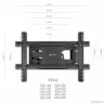 ONKRON M7L чёрный Для телевизоров диагональю 40"-60" Максимальная нагрузка: 68,2 кг VESA: 100x100, 100x200, 200x100, 200x200, 200x300, 200x400, 300x100, 300x200, 300x300, 300x400, 400x200, 400x300, 40