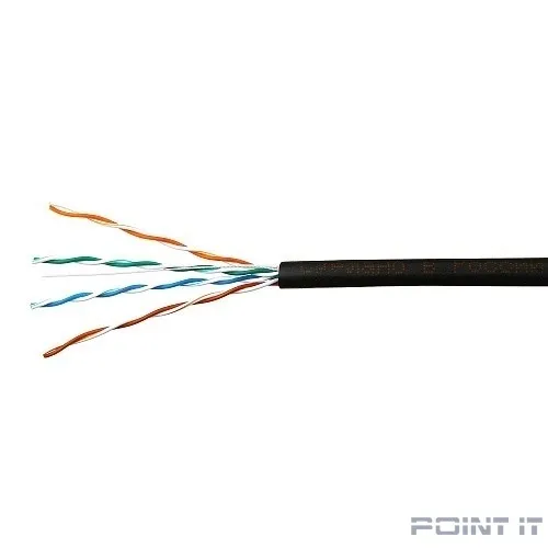 SkyNet Кабель UTP outdoor 4x2x0,51, медный, FLUKE TEST, кат.5e, однож., (100м) box, черный [CSP-UTP-4-CU-OUT/100]