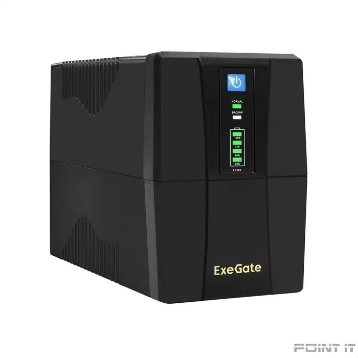 Exegate EX292785RUS ИБП ExeGate Power Back BNB-1000.LED.AVR.2SH <1000VA/650W, LED, AVR, 2*Schuko, Black>