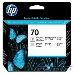 HP C9407A Печат.Головка №70 Чёрная и светло-серая