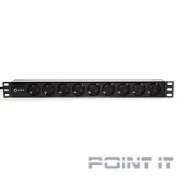 5bites PDU919P-02 Блок розеток / PVC / 1U / 19&quot; / 2M*3G*1.5MM2 / VDE