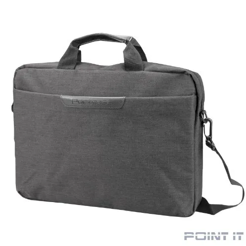 Сумка PORTCASE KCB-161Grey (нейлон, серая до 15,6")