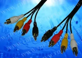 Шнур аудио-видео: 4RCA-4RCA ( длина 1.2 м, сборный) Cabletech РАСПРОДАЖА