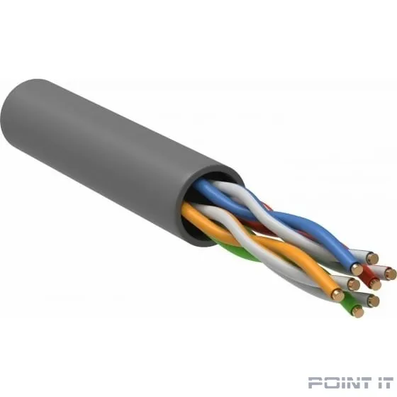 ITK LC1-C5E04-121 Витая пара U/UTP кат.5E 4 x 2 х 24AWG (0,51 мм) LSZH серый (305м)