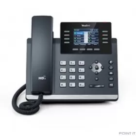 YEALINK SIP-T44U, 12 аккаунтов, 2 порта USB, цветной экран 2.8&quot;, BLF, PoE, GigE, без БП, шт