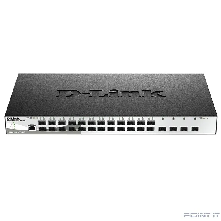 D-Link DGS-1210-28XS/ME/B2A Управляемый L2 коммутатор с 24 портами 100/1000Base-X SFP и 4 портами 10GBase-X SFP+