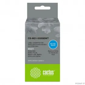 Картридж ленточный Cactus CS-M21-500595WT черный для Brady BMP21-PLUS, BMP21-LAB