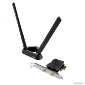 Сетевой адаптер ASUS PCE-BE92BT, Wi-Fi 7 + Bluetooth,  PCI-E, (802.11be), 2.4/5/6 ГГц,  антенна - внешняя