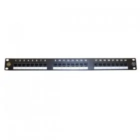 Патч-панель UTP, 19&quot;, 24 порта RJ45, cat.6а, 1U, Dual Type  IDC, Netko СКС