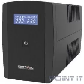 Импульс ИБП Юниор Смарт 1200 LCD,черный {1200/720 ВА/Вт, LCD, USB, RJ11/RJ45, SCHUKOx4} {JS12223}