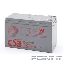 CSB Батарея GPL1272 (12V 7,2Ah F2) (с увеличенным сроком службы 10лет))