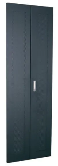 Дверь для шкафа TS,T2 металл, 42U Ширина 600 черная, с перфорацией, двойная