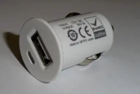 Автомобильное зарядное устройство USB, 1 порт, 5В, выходная сила тока 1А, 44*25мм, белый, модель СС310W, блистер, Netko РАСПРОДАЖА
