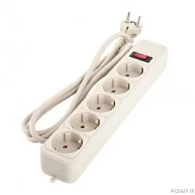 Perfeo сетевой фильтр &quot;REAL POWER&quot;, 3,0м, 5 розеток, 16А, 3500 Вт, тройная защита, серый.