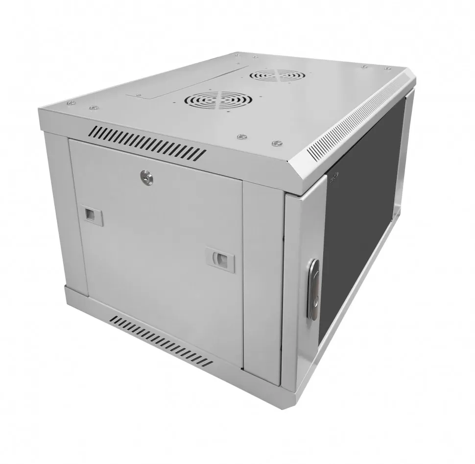 Шкаф настенный 15U серия WMA (Wall Maestro) (600х450х770), передняя дверь стекло, разборный, серый, Netko А
