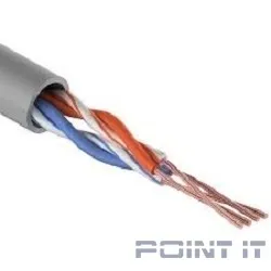 REXANT (01-0067) Кабель  U/UTP, категория 6, ZH нг(А)-HF, 4PR, 23AWG, внутренний, серый, 305 м