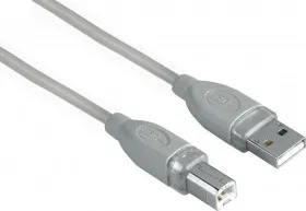 Кабель шт.USB A - шт.USB В 2.0 (1,5м), серый, Netko
