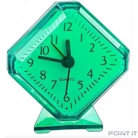 Perfeo Quartz часы-будильник &quot;PF-TC-002&quot;, ромб. 7,5*8,5 см, зелёные