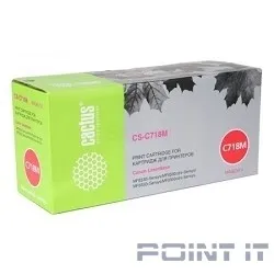 Тонер Картридж Cactus CS-C718M пурпурный для Canon LBP-7200 (2900стр.)