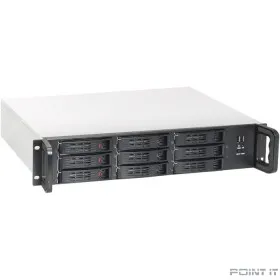 Exegate EX285223RUS Серверный корпус ExeGate Pro 2U650-HS09 &lt;RM 19&quot;, высота 2U, глубина 650, БП 2U-500ADS, 9xHotSwap, 2*USB&gt;