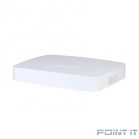 DAHUA DHI-NVR4108-8P-EI 8-канальный IP-видеорегистратор c PoE, 4K, H.265+, видеоаналитика, входящий поток до 256Мбит/с, 1 SATA III до 16Тбайт