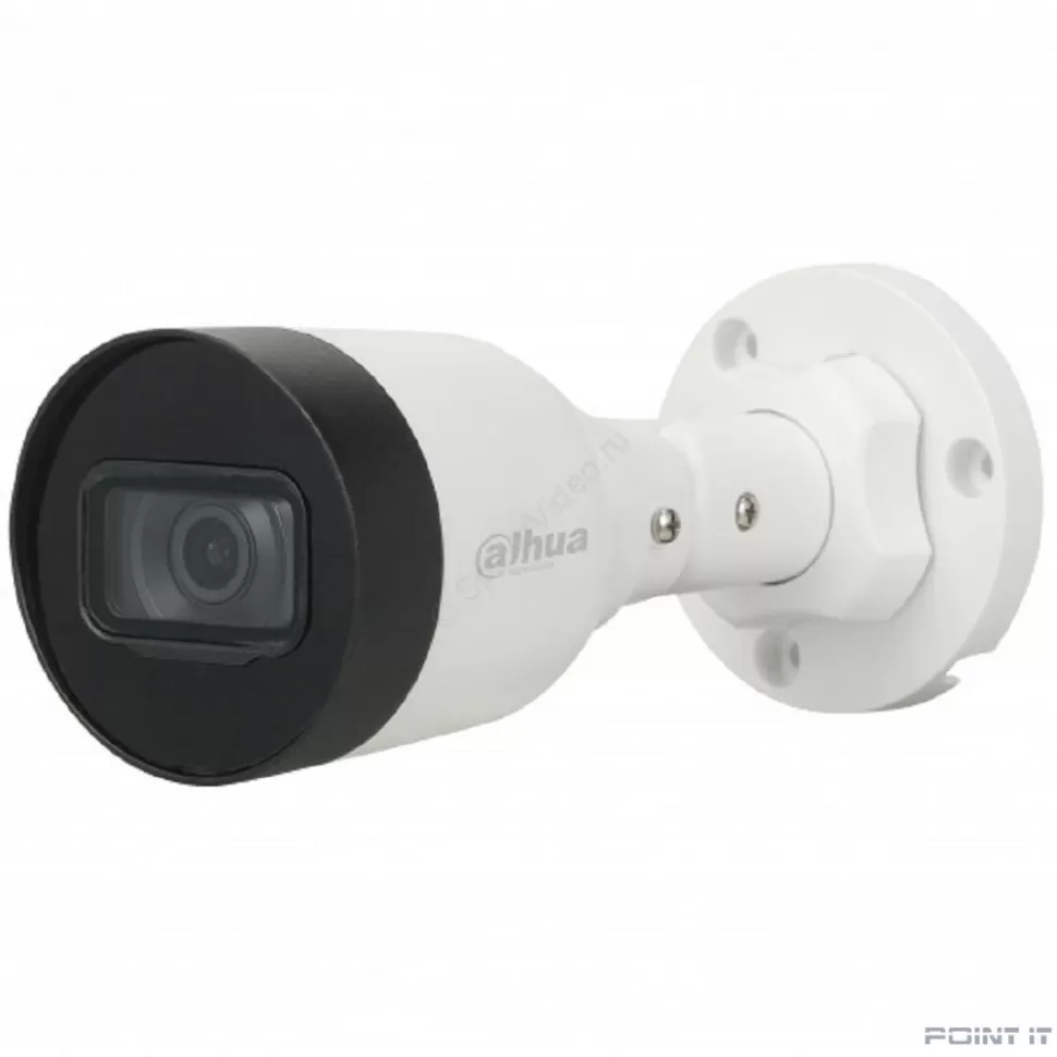 DAHUA DH-IPC-HFW1431S1P-0360B-S6 Уличная цилиндрическая IP-видеокамера 4Мп, 1/2.9” CMOS, объектив 3.6мм, обнаружение людей, ИК 30м, IP67, металл/пластик