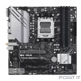 ASUS PRIME B650M-A WIFI II RTL {AM5, AMD B650, 4*DDR5, 4*SATA 6G RAID, 2*M.2, 3*PCIE, 2.5Glan, WiFi, BT, VGA, HDMI, DP, 4*USB 3.2, 4*USB 2.0}