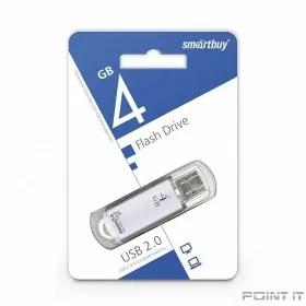 Smartbuy USB Drive 4Gb V-Cut series Silver SB4GBVC-S