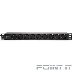 5bites PDU919A-04 Блок розеток  9S / AL / 1U / 19&quot; / 2M*3G*1.5MM2 / VDE