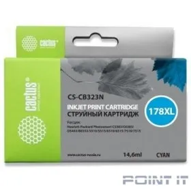 Cactus CB323 (CS-CB323N(CS-CB323)) Картридж №178XL для HP PS B8553/C5383/C6383/D5463/5510 (синий) 