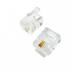 Коннектор RJ-11 Netko (6p2c), (нож с 2-мя зубцами), 100шт.