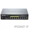 D-Link DGS-1008P/E1A Неуправляемый коммутатор с 8 портами 10/100/1000Base-T (4 порта PoE 802.3af/at, PoE-бюджет 80 Вт)
