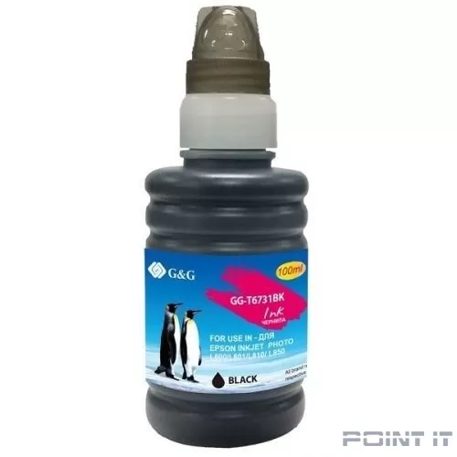 Чернила G&G GG-T6731BK черный100мл для Epson L800, L805, L810, L850