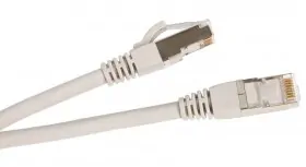 Патч-корд Netko СКС UTP4 cat.6a, 0.5м, литой коннектор, серый