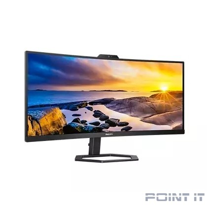 Монитор LCD PHILIPS 34" 34E1C5600HE/00 Black {VA curved 3440x1440 100Hz 1ms 178/178 300cd 2xHDMI DisplayPort 4xUSB USB-C webcam 2x5W}