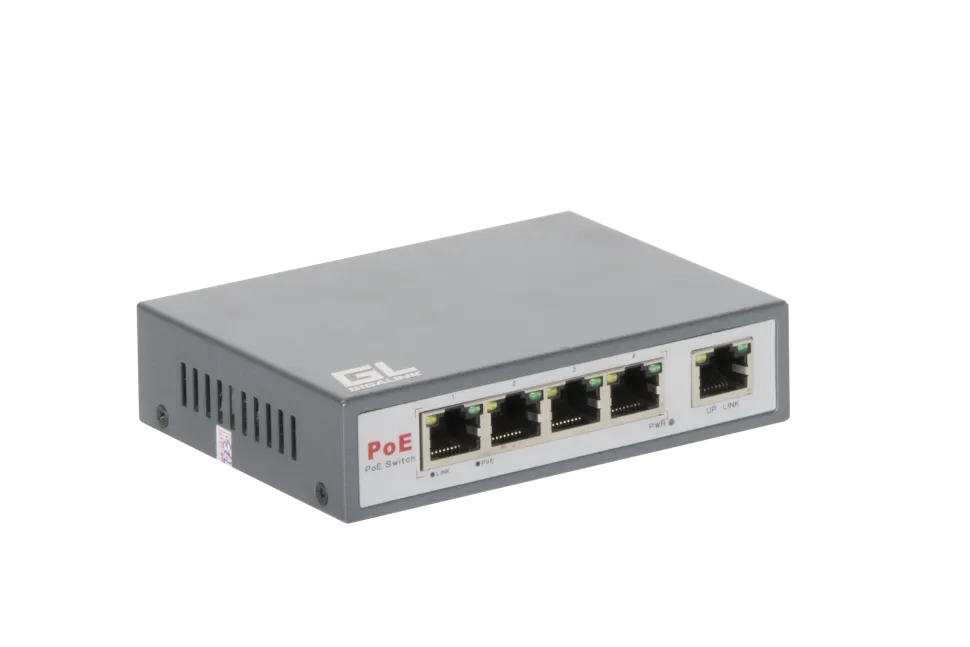Коммутатор GIGALINK, неуправляемый, 2 PoE (802.3af/at High Power, 1-2 порт Ultra PoE 60 ватт) портов 100Мбит/с, 2 порта 100Мбит/с, 1 Uplink порт 100Мбит/с, 120Вт