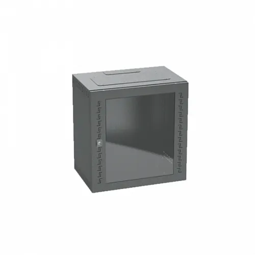 Шкаф телекоммуникационный навесной, 16 U (800х600х400) дверь стекло,RAL9005
